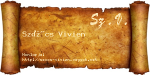 Szőcs Vivien névjegykártya